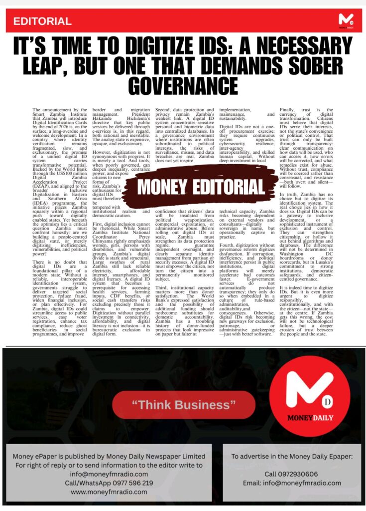 ITS TIME TO DIGITIZE IDS: A NECESSARY LEAP, BUT ONE THAT DEMANDS SOBER GOVERNANCE.