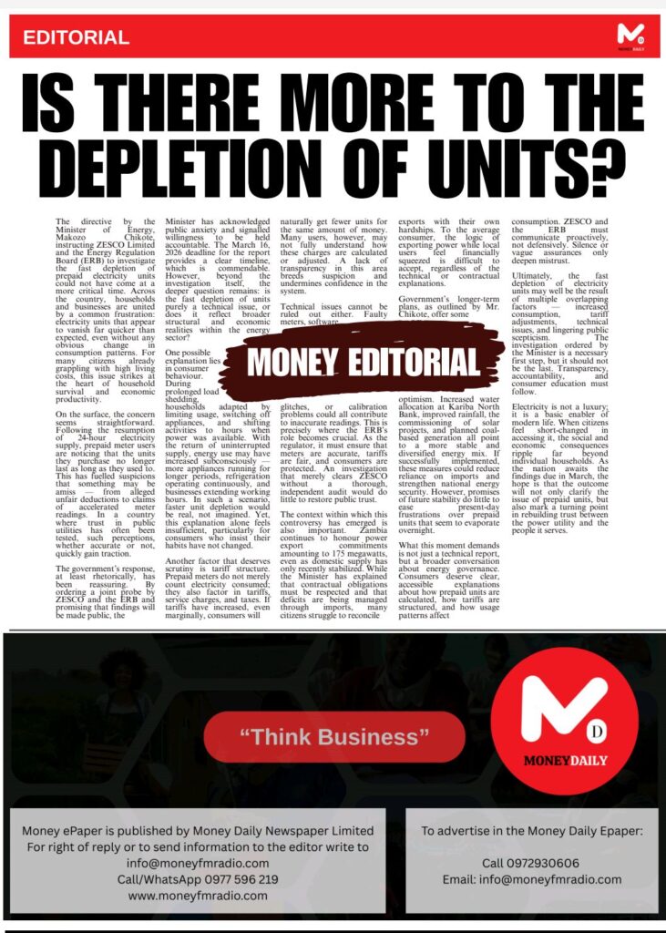 IS THERE MORE TO THE ZESCO DEPLETION UNITS?