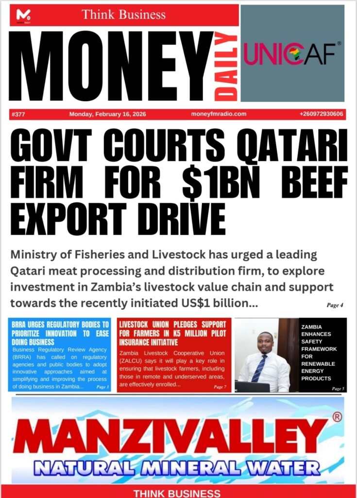 ZAMBIA SEEKS QATARI INVESTMENT IN LIVESTOCK VALUE CHAIN TO POWER US$1BN BEEF EXPORT PLAN