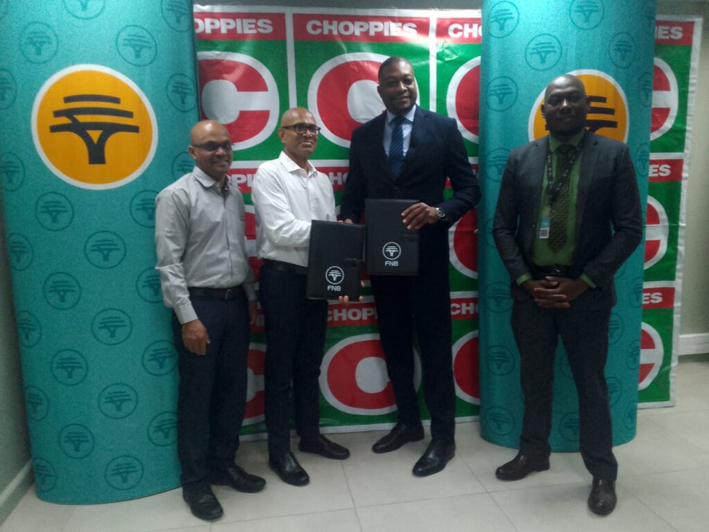 FNB ZAMBIA, CHOPPIES INK DEAL TO BOOST FINANCIAL ACCESS FOR LOCAL VENDORS